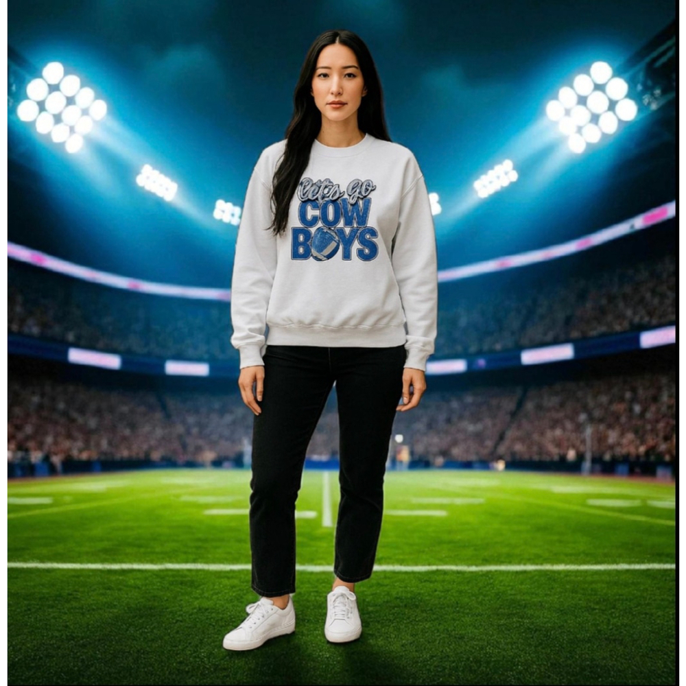 Sweatshirt- Let's Go Cowboys- size Small